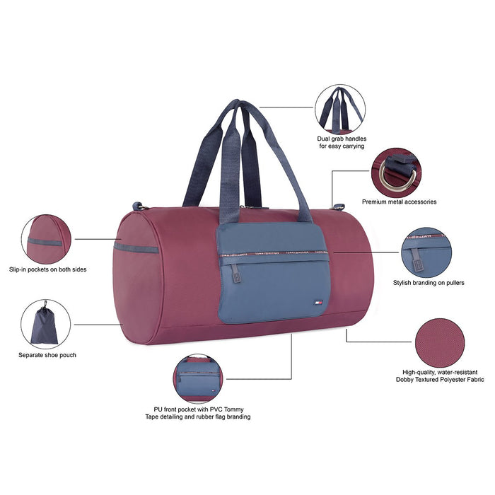 Tommy Hilfiger Shawnee Duffle Burgundy Navy