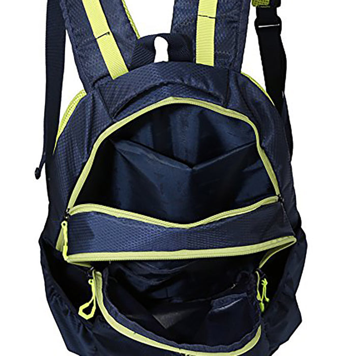 The Vertical Florite Unisex Polyester 14 Inch Laptop Backpack Navy