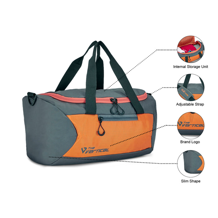 The Vertical Impetus Unisex Non Wheel Duffle Grey