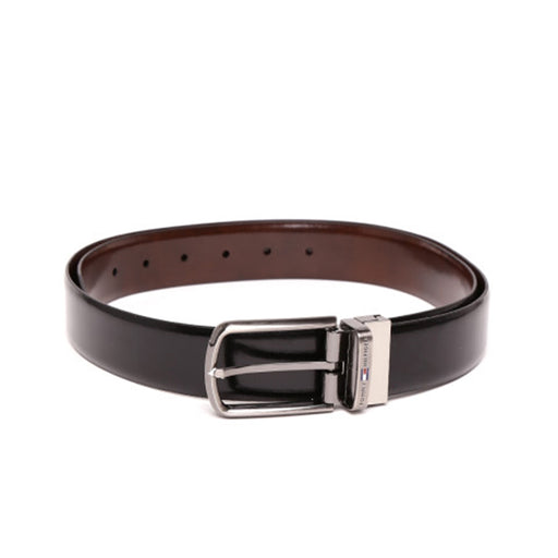 Tommy Hilfiger Kalmath Mens Reversible Leather Belt Black + Brown Small Size