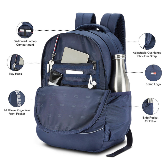 Tommy Hilfiger Fernlay Unisex Polyester Laptop Backpack navy