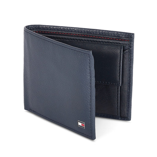 Tommy Hilfiger Felix Mens Leather Global Coin Wallet navy