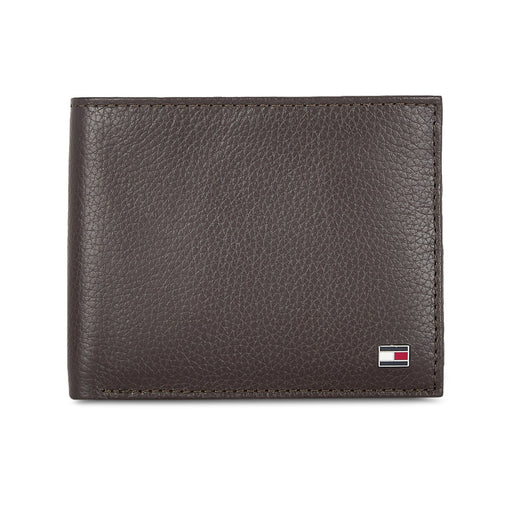 Tommy Hilfiger Felix Mens Leather Global Coin Wallet brown