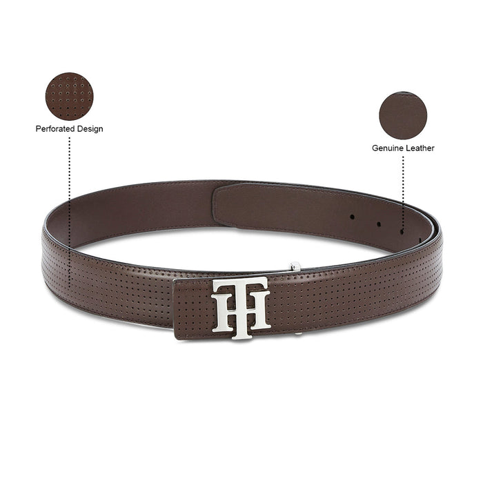 Tommy Hilfiger Darius Mens Leather Belt Brown