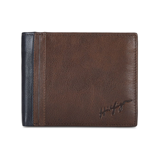 Tommy Hilfiger Brennen Menbs Leather Global Coin Wallet Brown