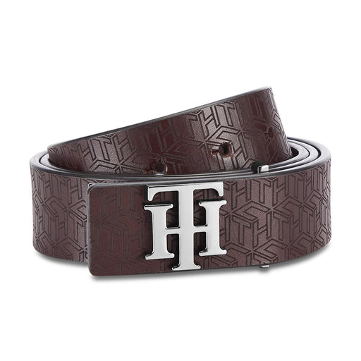 Tommy Hilfiger Fisher Mens Leather Belt Brown