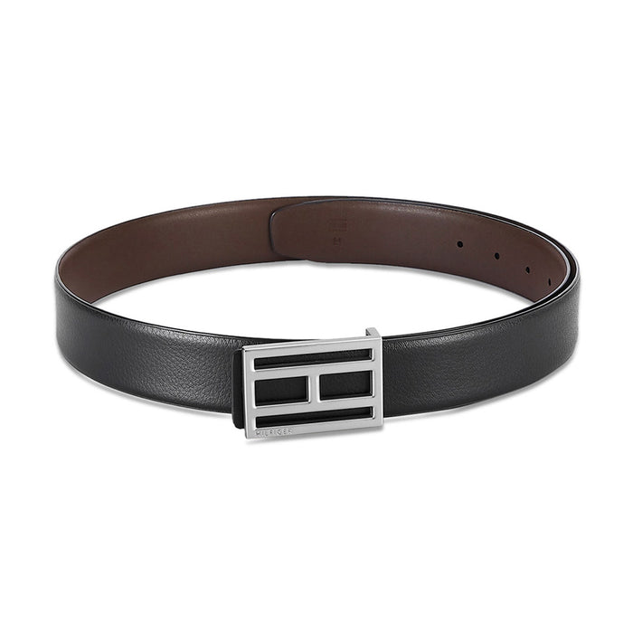 Tommy Hilfiger Shoshone Men Reversible Formal Leather Belt Black