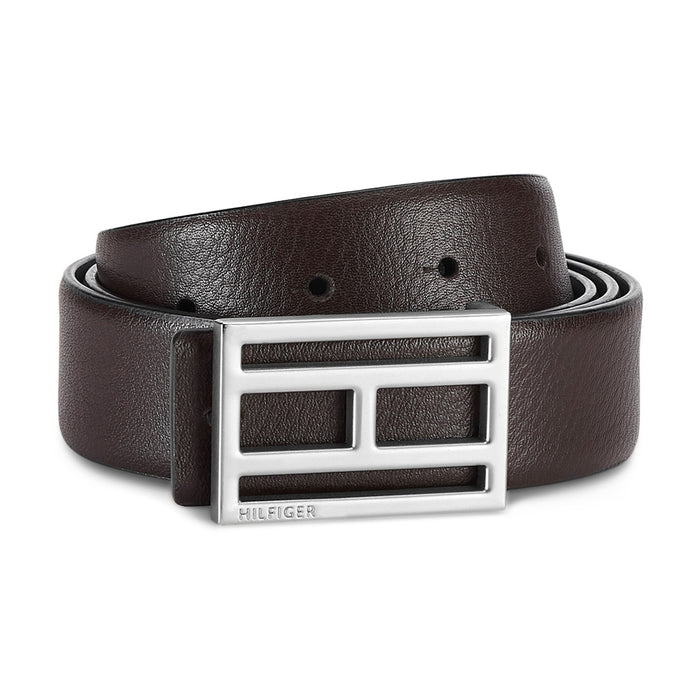 Tommy Hilfiger Shoshone Men Reversible Formal Leather Belt Brown