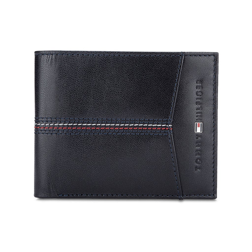 Tommy Hilfiger Enoch Mens Leather Global Coin Wallet Navy