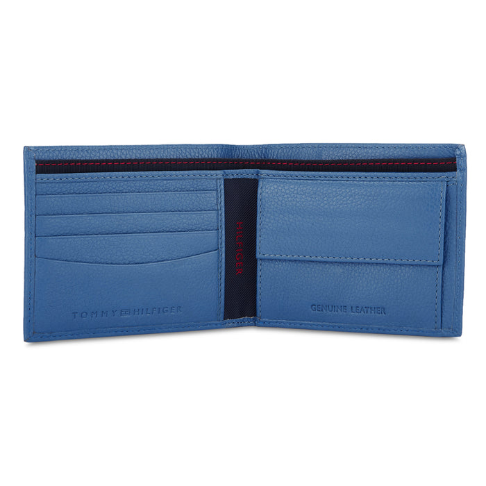 Tommy Hilfiger Becken Mens Leather Global Coin Wallet Bright Cobalt