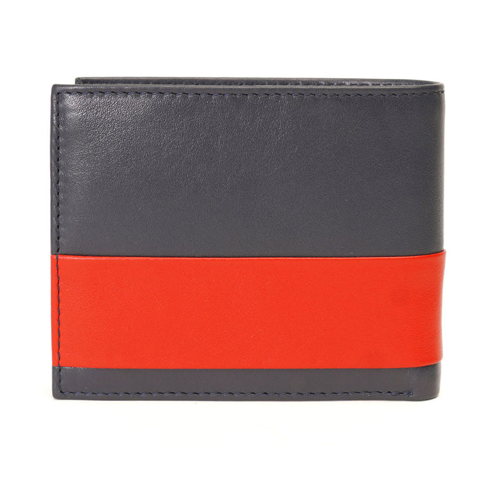 Tommy Hilfiger Dalton Mens Leather Global Coin Wallet Red