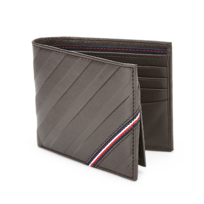 Tommy Hilfiger Maximo Passcase Wallet Black/Tan (11.5X2X9.5)Cm