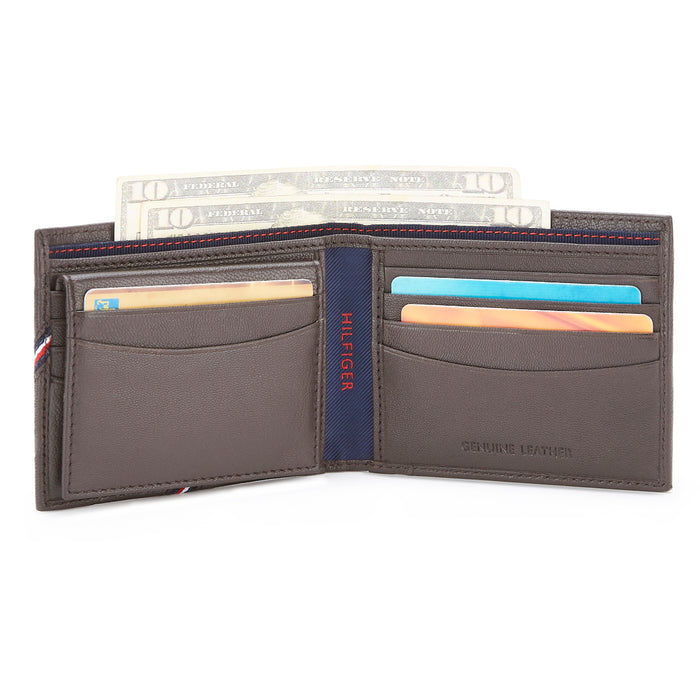 Tommy Hilfiger Maximo Passcase Wallet Black/Tan (11.5X2X9.5)Cm