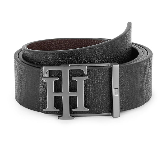 Tommy Hilfiger Branson Mens Leather Reversible Belt Black