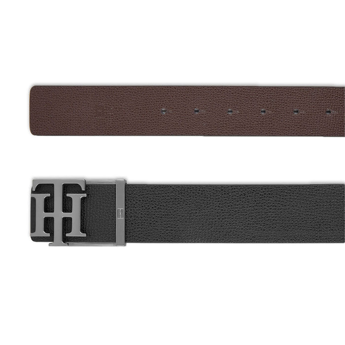 Tommy Hilfiger Branson Mens Leather Reversible Belt Black