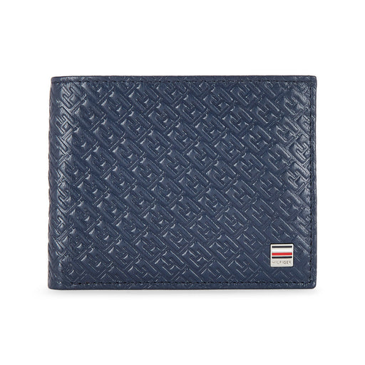 Tommy Hilfiger Clipper Mens Leather Global Coin Wallet Navy