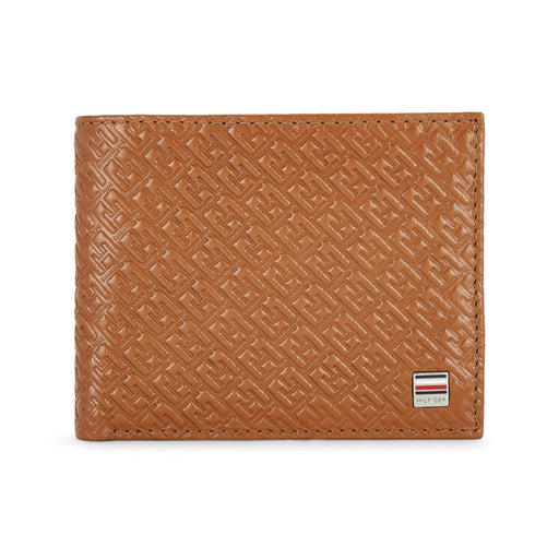 Tommy Hilfiger Clipper Mens Leather Global Coin Wallet Tan