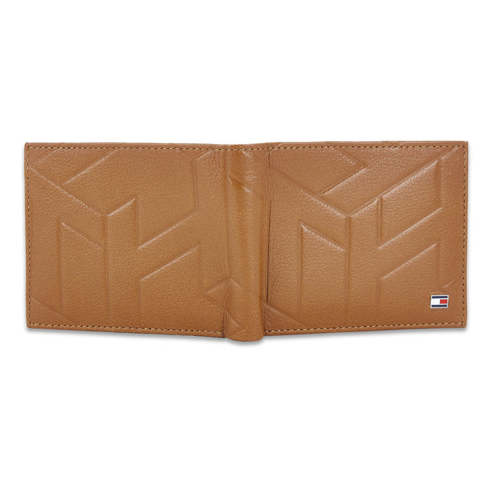 Tommy Hilfiger Cruisers Mens Leather Passcase Wallet Tan