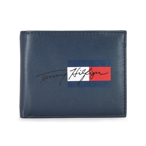 Tommy Hilfiger Spirit Mens Leather Global Coin Wallet navy