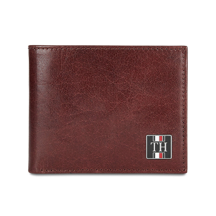 Tommy Hilfiger Oasis Mens Leather Slimfold Wallet Cognac