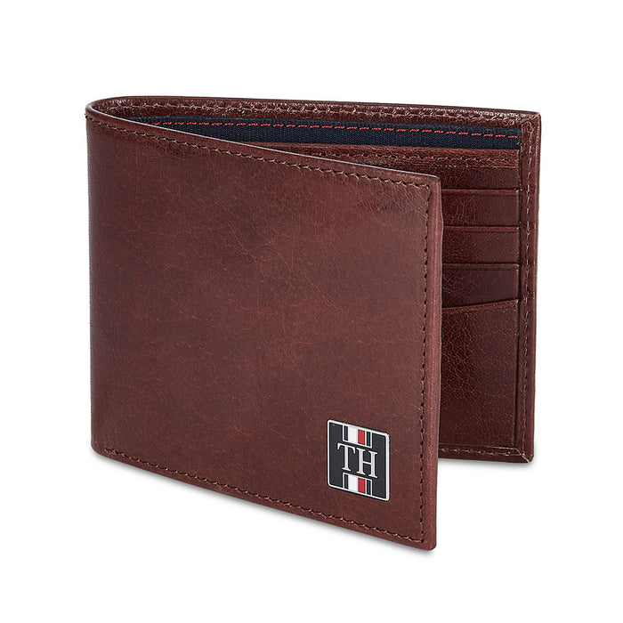 Tommy Hilfiger Oasis Mens Leather Slimfold Wallet Cognac