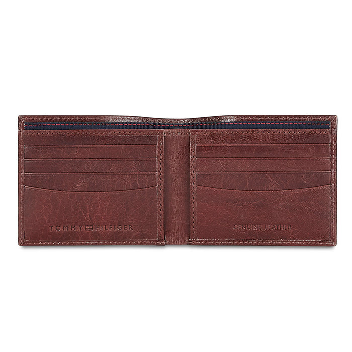 Tommy Hilfiger Oasis Mens Leather Slimfold Wallet Cognac