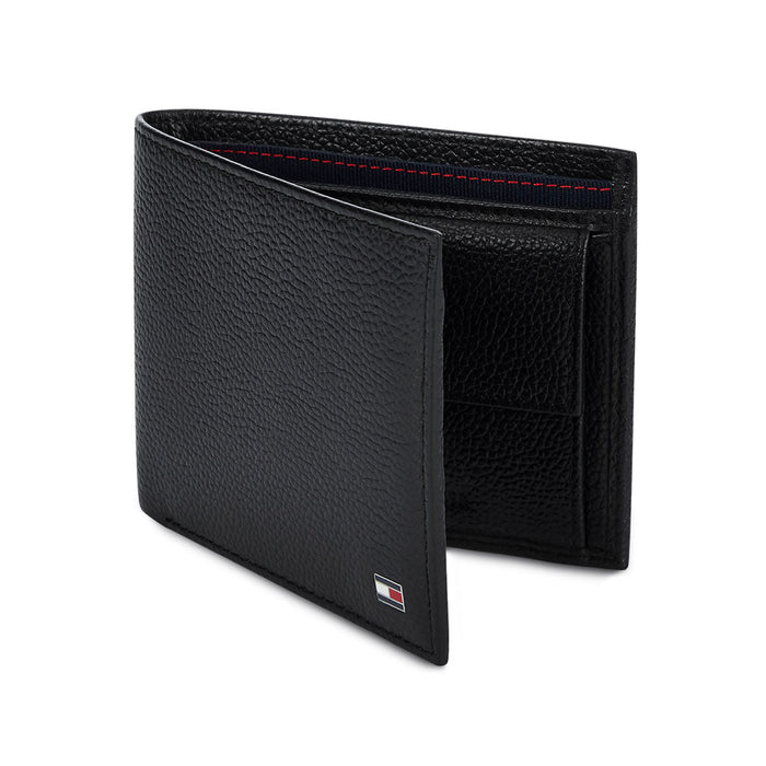 Tommy Hilfiger Chase Menbs Leather Passcase Wallet Black