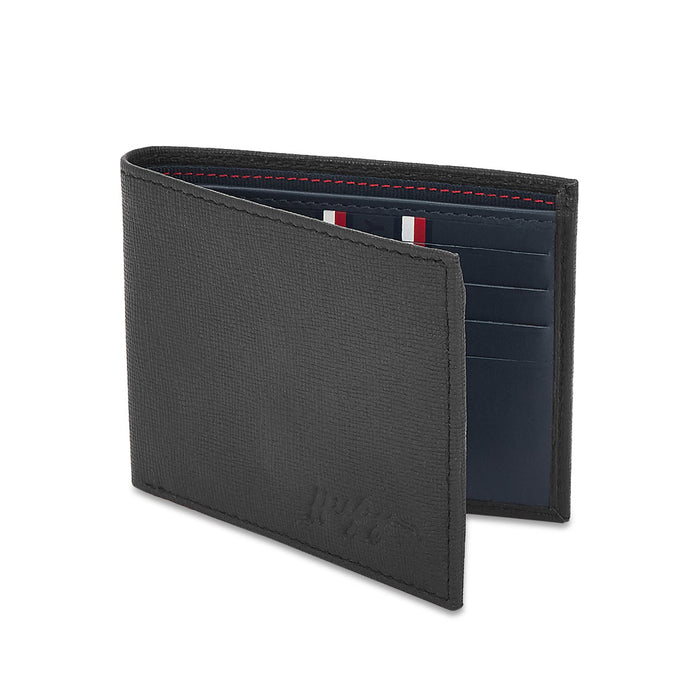 Tommy Hilfiger Folk Mens Leather Slimfold Wallet Black