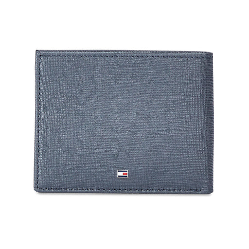 Tommy Hilfiger Folk Mens Leather Slimfold Wallet Navy