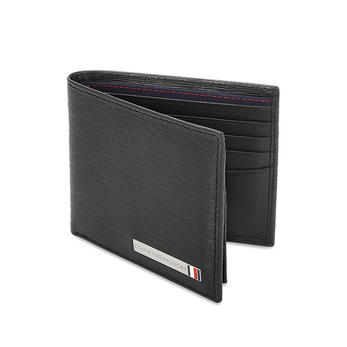 Tommy Hilfiger Encore Mens Leather Passcase Wallet Black