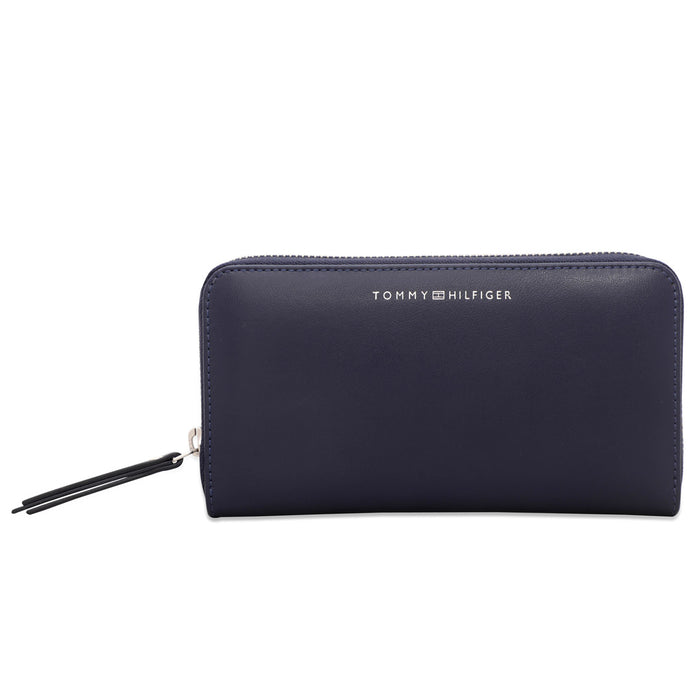 Tommy Hilfiger Ontario Womens Leather Zip Around Wallet navy