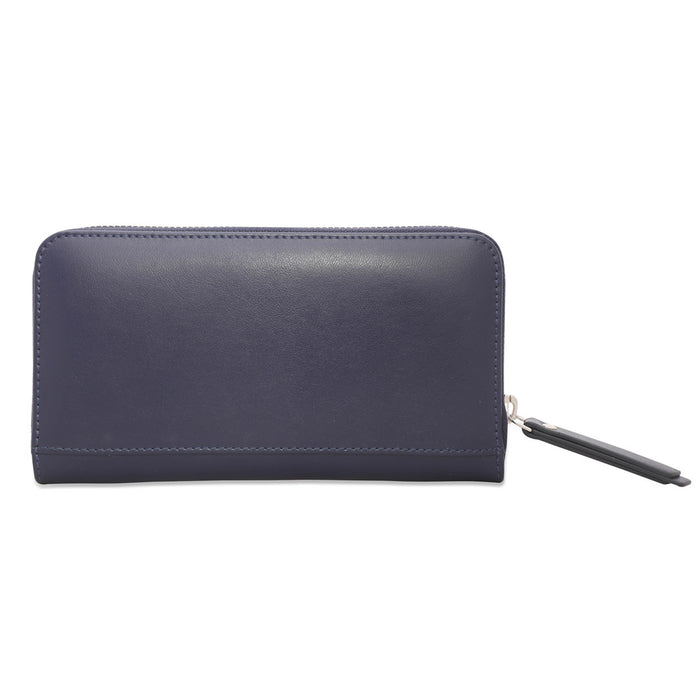 Tommy Hilfiger Ontario Womens Leather Zip Around Wallet navy