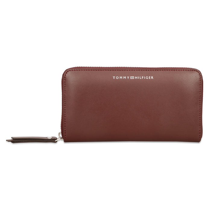 Tommy Hilfiger Ontario Womens Leather Zip Around Wallet Burgundy