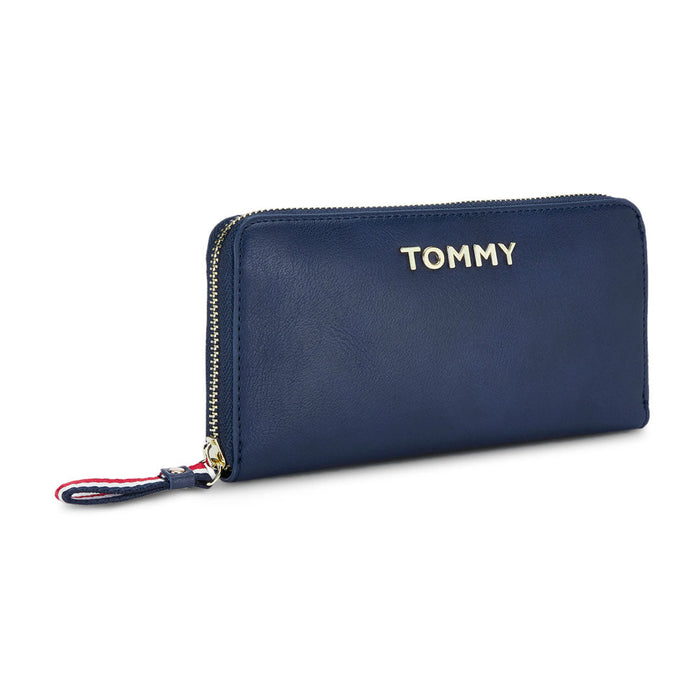 Tommy Hilfiger Classic Waco Womenbs Leather Wallet Navy