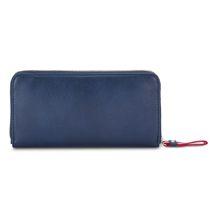 Tommy Hilfiger Classic Waco Womenbs Leather Wallet Navy