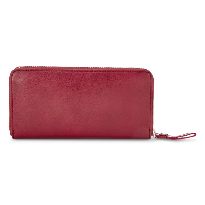 Tommy Hilfiger Classic Waco Womenbs Leather Wallet Burgundy