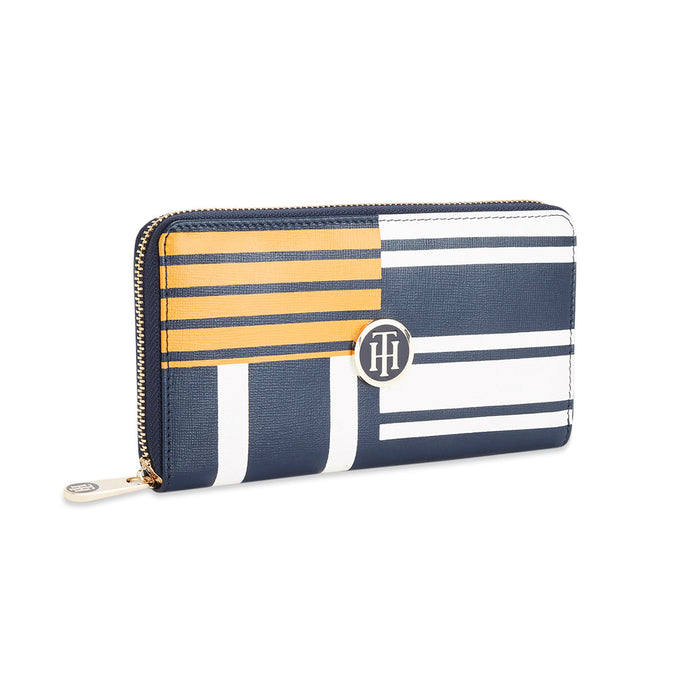 Tommy Hilfiger Terrain Stripes Womenbs Leather Wallet  Yellow