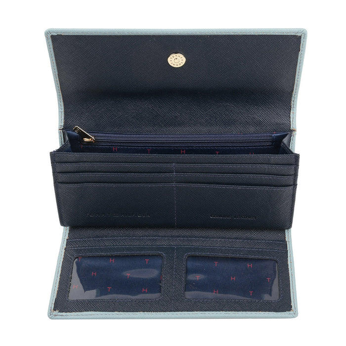 Tommy Hilfiger Roman Womens Leather Wallet Blue