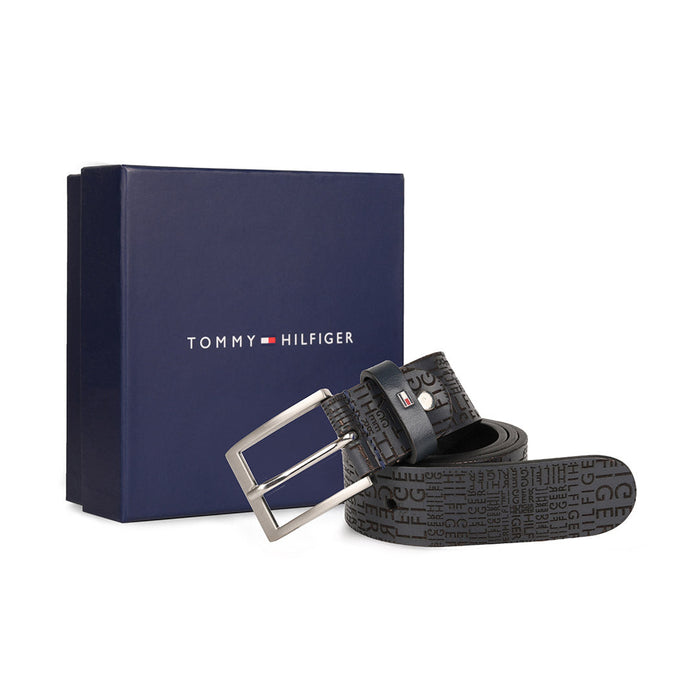 Tommy Hilfiger Alfredo Mens Non Reversible Belt navy