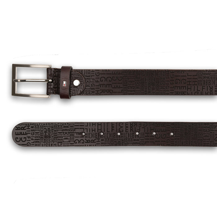 Tommy Hilfiger Alfredo Mens Non Reversible Belt Brown