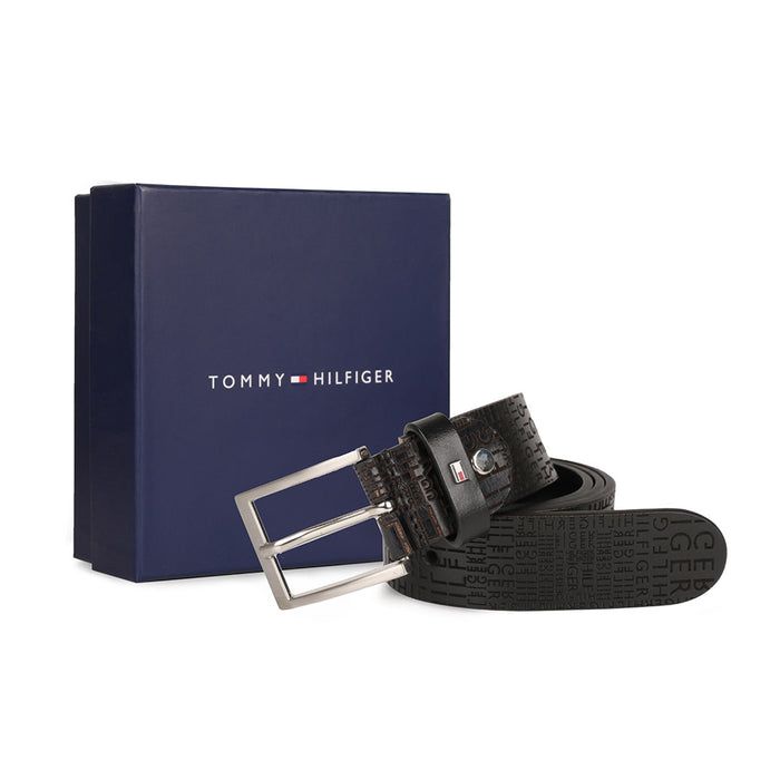 Tommy Hilfiger Alfredo Mens Non Reversible Belt Black