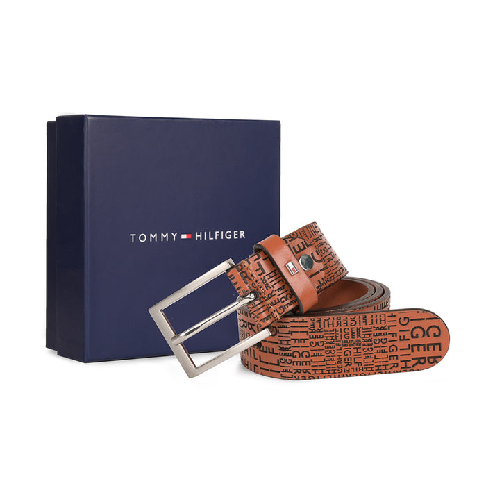 Tommy Hilfiger Alfredo Mens Non Reversible Belt Tan