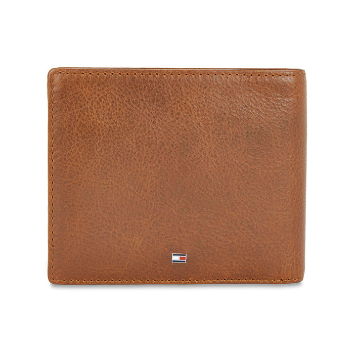 Tommy Hilfiger Oliver Mens Leather Global Coin Wallet Tan