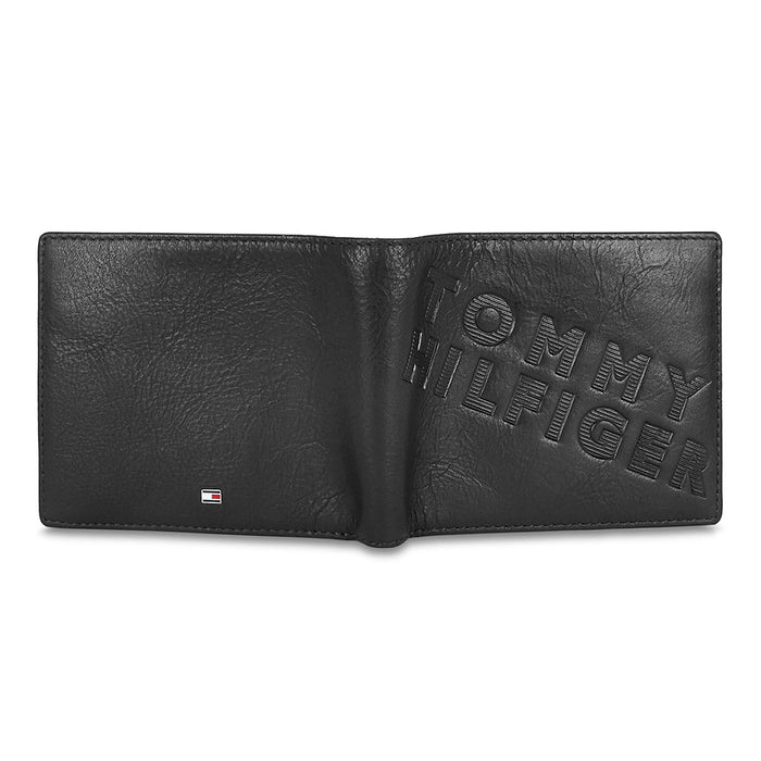 Tommy Hilfiger Oliver Mens Leather Global Coin Wallet Black