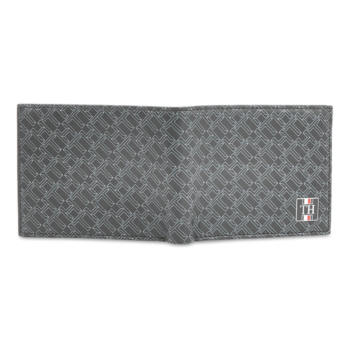 Tommy Hilfiger Braxton Mens Leather Multicard Coin Wallet Black/Grey