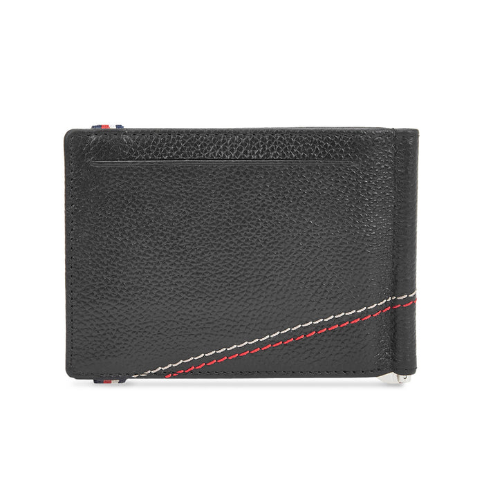 Tommy Hilfiger Adriel Mens Leather Moneyclip wallet Black