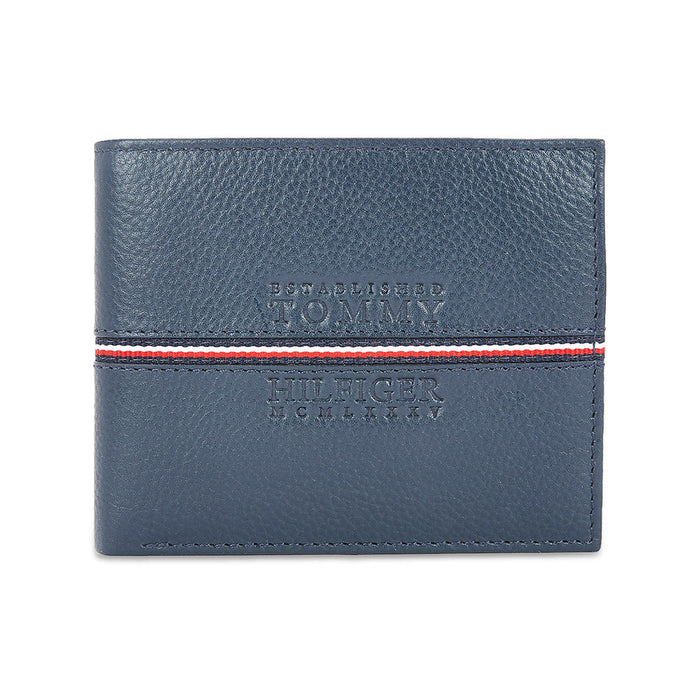 Tommy Hilfiger Yukon Mens Leather Global Coin Wallet navy