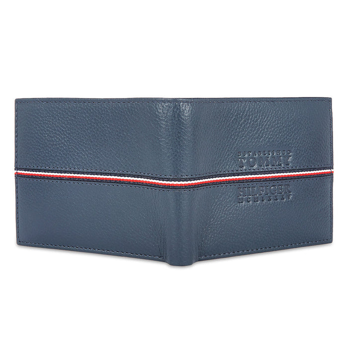 Tommy Hilfiger Yukon Mens Leather Global Coin Wallet navy