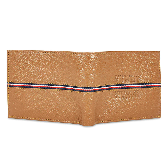 Tommy Hilfiger Yukon Mens Leather Global Coin Wallet tan