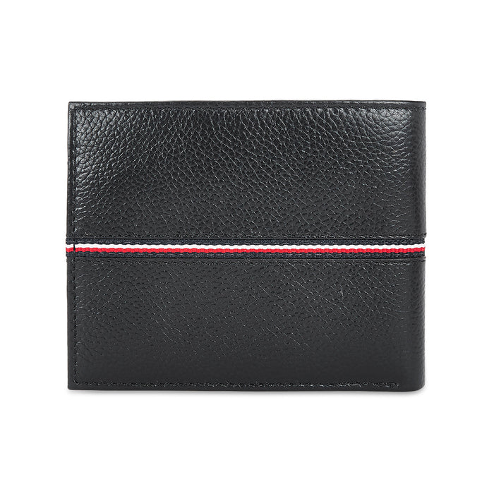 Tommy Hilfiger Yukon Mens Leather Global Coin Wallet Black